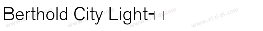 Berthold City Light字体转换